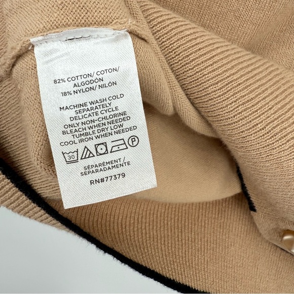 Ann Taylor Factory Contrast Trim Cotton Cardigan Size XL - Picture 7 of 10